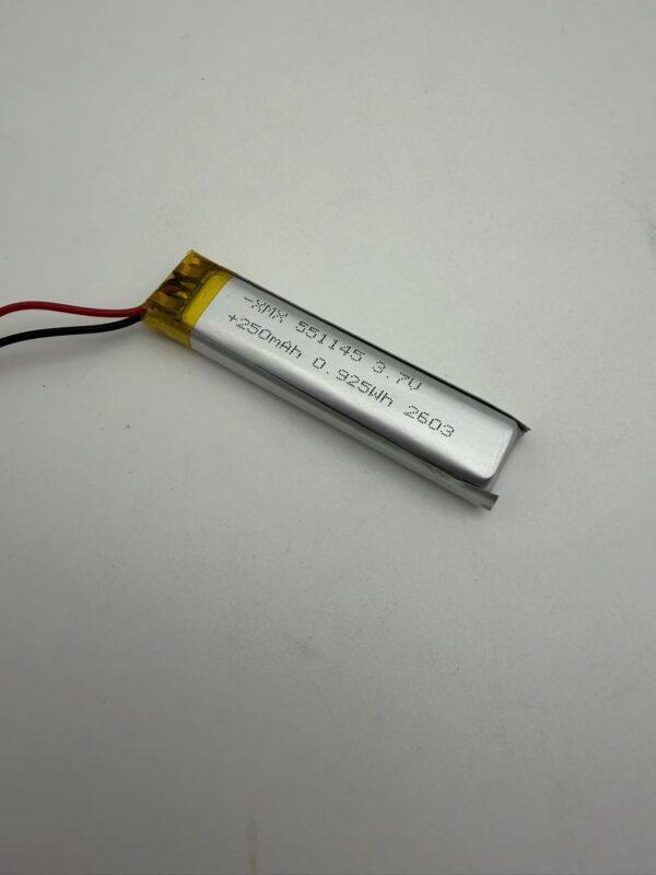 0e6378a4964f940dd4fbda96b0750be3 551145 3.7V 250mAh LiPo Battery