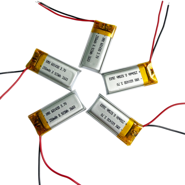 601430 3.7V 250mAh LiPo Battery