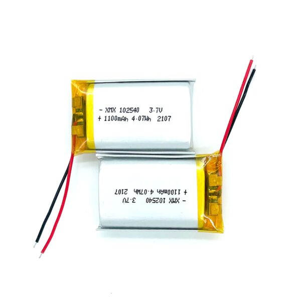 102540 3.7V 1100mAh LiPo Battery