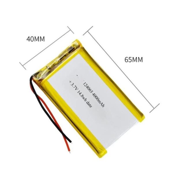 124065-lipo battery 124065 3.7V 4000mAh LiPo Battery