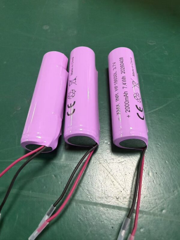 18650 3.7V 2000mAh Rechargeable Li-ion Battery with PCM Protection Connector for Flashlight Headlamp Power Bank Camera IoT Device | In Stock | OEM Factory Direct