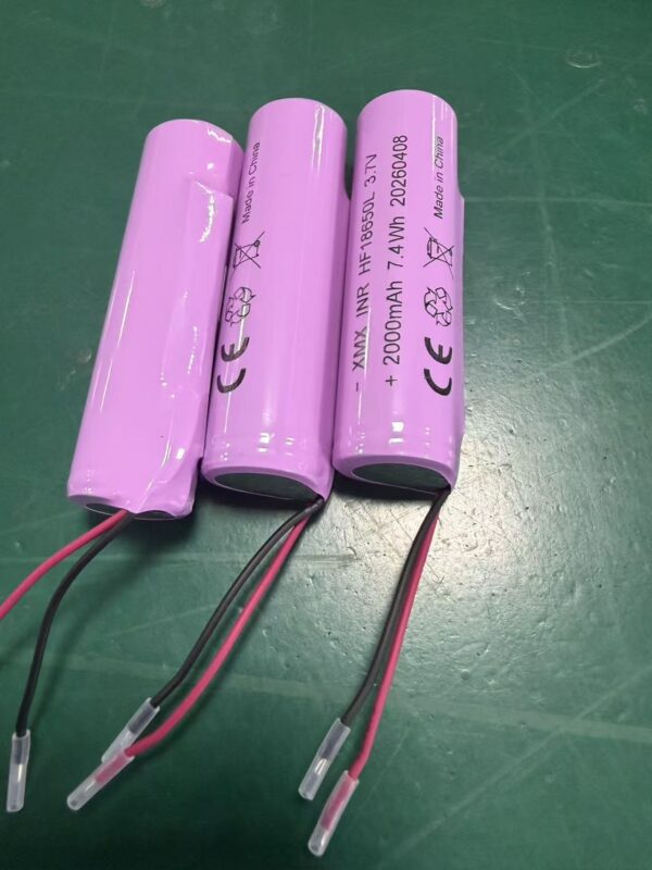 18650 3.7V 2000mAh Rechargeable Li-ion Battery with PCM Protection Connector for Flashlight Headlamp Power Bank Camera IoT Device | In Stock | OEM Factory Direct