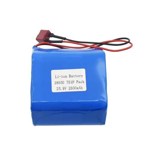 18650 7S1P Battery Pack 25.9V 2600mAh Rechargeable Li-ion for E-bike Electric Scooter Power Tool Lawn Mower Robot | Blue PVC | CE UN38.3 | OEM Factory Direct