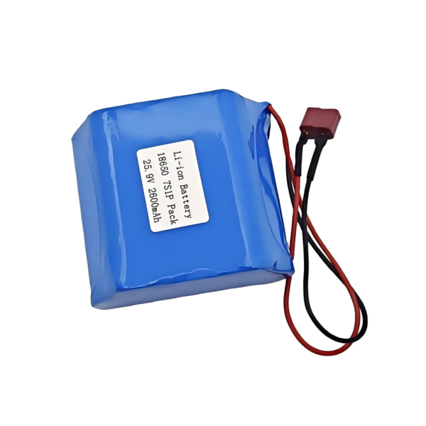 18650 7S1P Battery Pack 25.9V 2600mAh Rechargeable Li-ion for E-bike Electric Scooter Power Tool Lawn Mower Robot | Blue PVC | CE UN38.3 | OEM Factory Direct