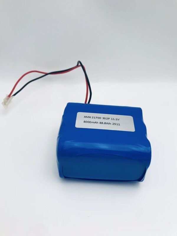 21700 3S2P Lithium Battery Pack 11.1V 8Ah for Solar LED Light — Built-in BMS Protection Rechargeable Li-ion