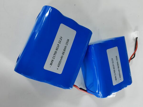22.2V 4000mAh 6S1P 21700 Lithium Battery Pack for Drone & Robot 20A BMS Protection Rechargeable Li-ion Pack