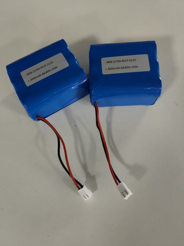 22.2V 4000mAh 6S1P 21700 Lithium Battery Pack for Drone & Robot 20A BMS Protection Rechargeable Li-ion Pack