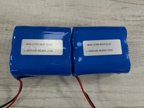22.2V 4000mAh 6S1P 21700 Lithium Battery Pack for Drone & Robot 20A BMS Protection Rechargeable Li-ion Pack
