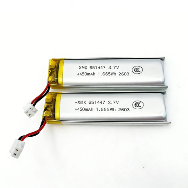 651447 3.7V 450mAh LiPo Battery