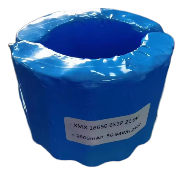 18650 6S1P Battery Pack 22.2V 2600mAh Rechargeable Li-ion for Power Tool E-bike Drone Robot Industrial Equipment | Blue PVC | CE UN38.3 | OEM Factory Direct