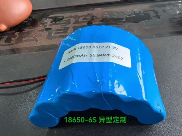 18650 6S1P Battery Pack 22.2V 2600mAh Rechargeable Li-ion for Power Tool E-bike Drone Robot Industrial Equipment | Blue PVC | CE UN38.3 | OEM Factory Direct