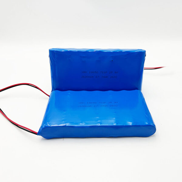 7S1P 25.9V 2600mAh 18650 Li-ion Battery Pack Rechargeable for E-scooter Electric Bike Power Tool AGV Industrial Equipment | Custom 2200~3500mAh | CE OEM Factory