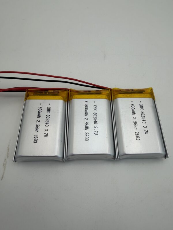 802540 3.7V 850mAh LiPo Battery