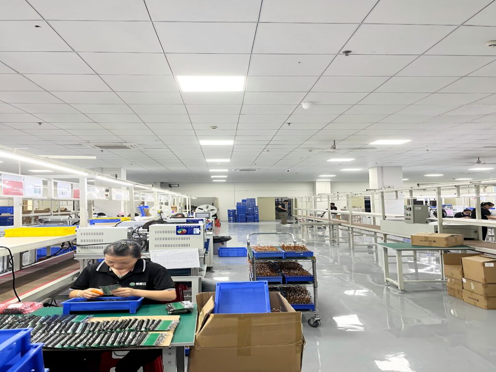 HNF Battery assembly line workers manufacturing lithium battery packs