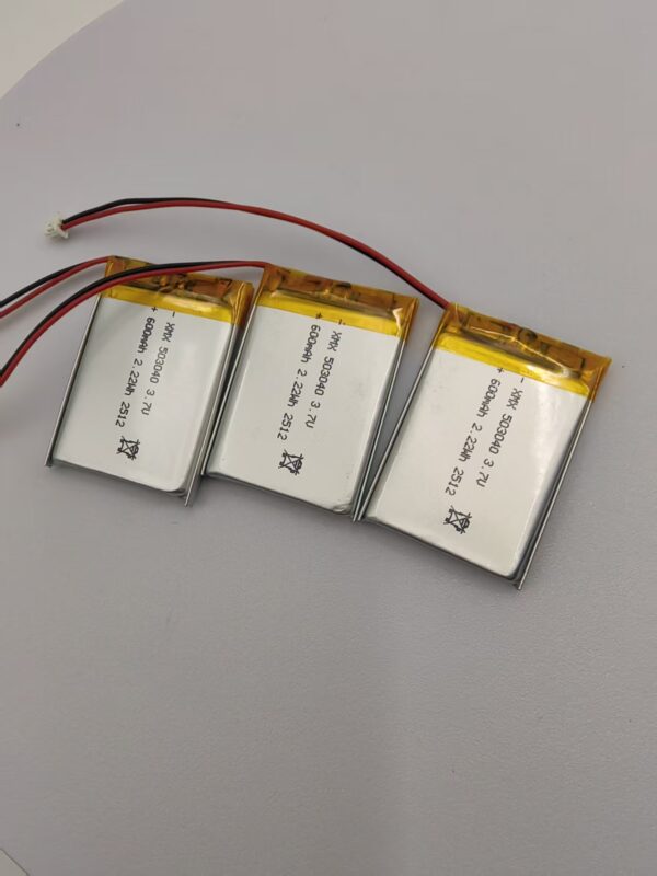 503040 3.7V 600mAh LiPo Battery