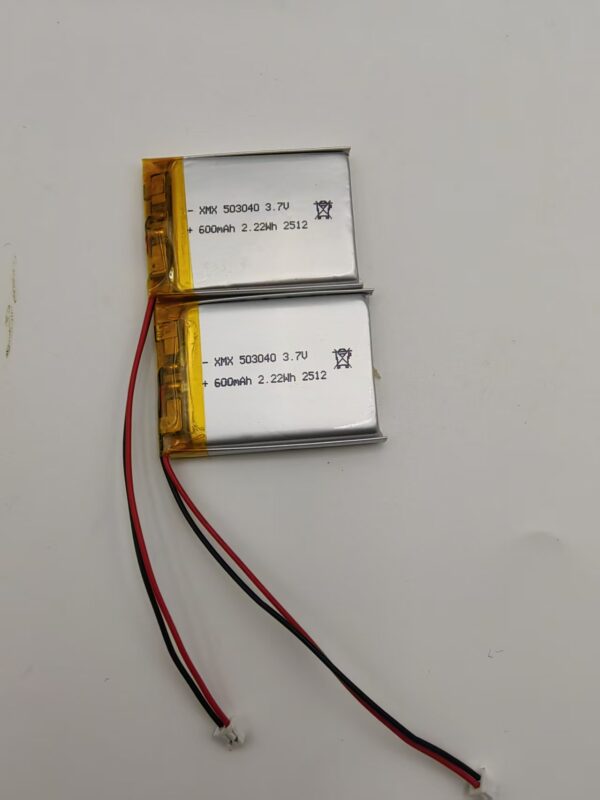 503040 3.7V 600mAh LiPo Battery