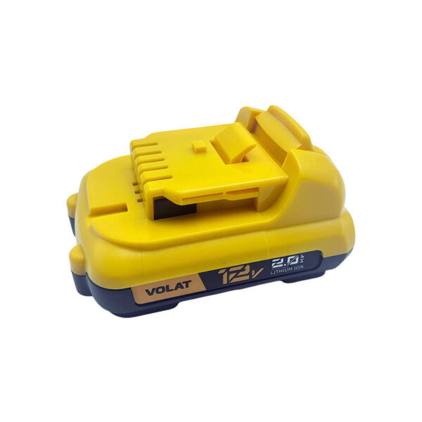 DCB120 12V 2.0Ah battery front and back view — DeWalt 12V MAX replacement