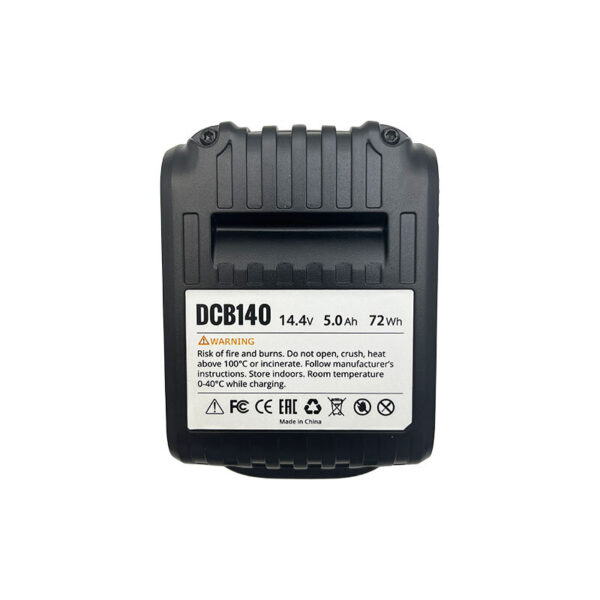 DCB140 14.4V 5.0Ah Li-ion Replacement Battery for Power Tools | 72Wh High Capacity