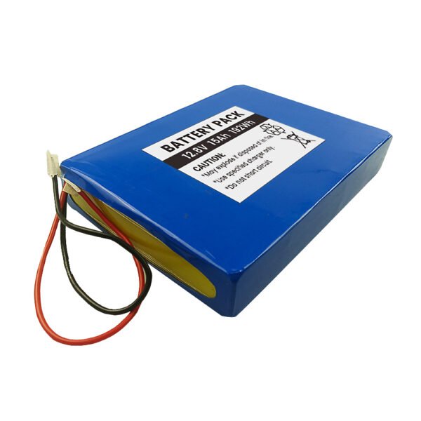 12.8V 15Ah LiFePO4 Battery Pack 4S3P (32650 Cylindrical Cells) Rechargeable Lithium Iron Phosphate Battery