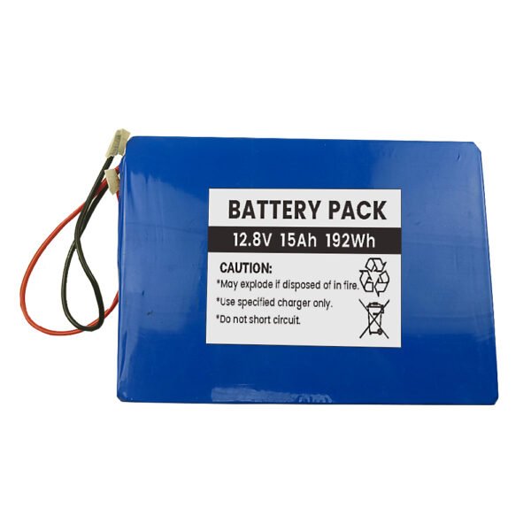 12.8V 15Ah LiFePO4 Battery Pack 4S3P (32650 Cylindrical Cells) Rechargeable Lithium Iron Phosphate Battery