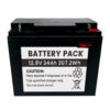 12-8v-24ah-lifepo4-battery-pack-4s1p (1) 12.8V 24Ah LiFePO4 Battery Pack 4S1P 307Wh - Front View with Label BMS Protection and Power Switch