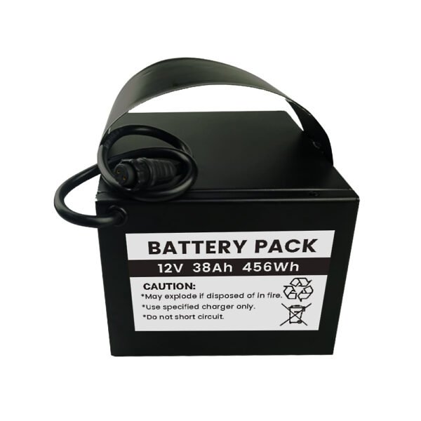 12.8V 38Ah LiFePO4 Battery Pack Rechargeable Lithium Battery with Balance Charging