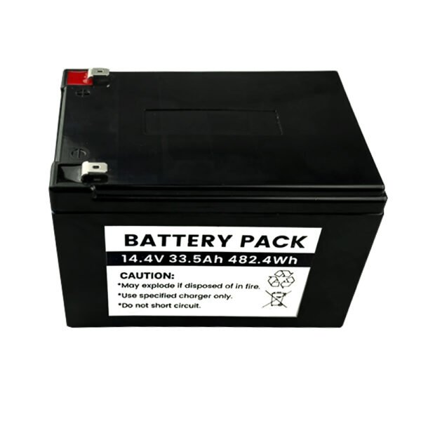 14-4v-33-5ah-sla-replacement-lithium-battery (3) 14.4V 33.5Ah (482.4Wh) NMC Lithium-Ion Battery — SLA/Lead-Acid Replacement, F2 Terminal