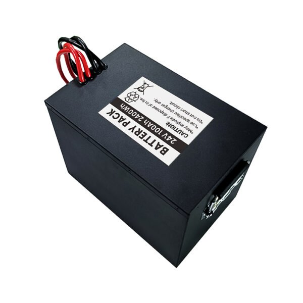 24V 100Ah LiFePO4 Battery Pack 8S1P Rechargeable Lithium Battery with RS485 Communication