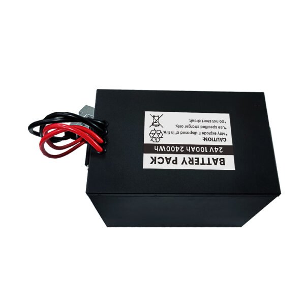 24V 100Ah LiFePO4 Battery Pack 8S1P Rechargeable Lithium Battery with RS485 Communication