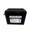 24v-50ah-lifepo4-battery-pack-8s1p (2) 24V 50Ah LiFePO4 Battery Pack 8S1P 1280Wh - Front Label View with M8 Bolt Terminals and Safety Warnings