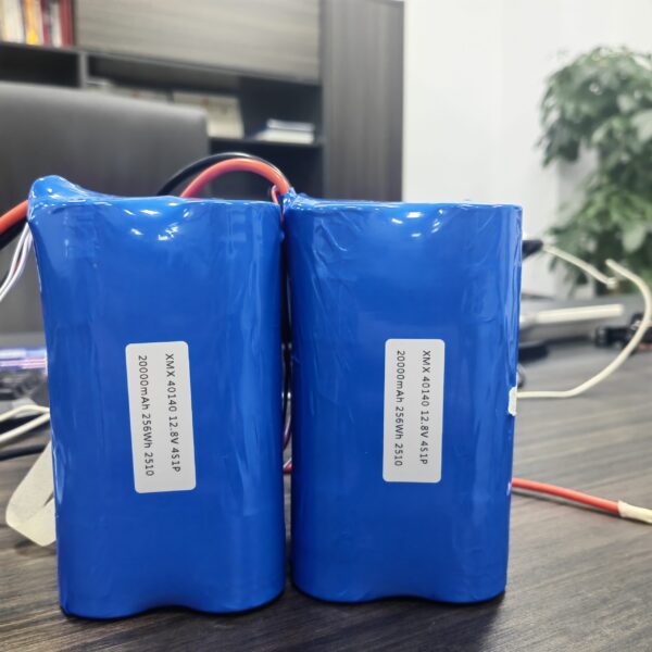 40140-3 12.8V 20Ah LiFePO4 battery pack used in portable power station and solar applications