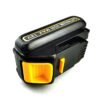 DCB205 (1) DeWalt DCB205 18V 3.0Ah Lithium-Ion Replacement Battery Pack - Three-Quarter View with Release Button