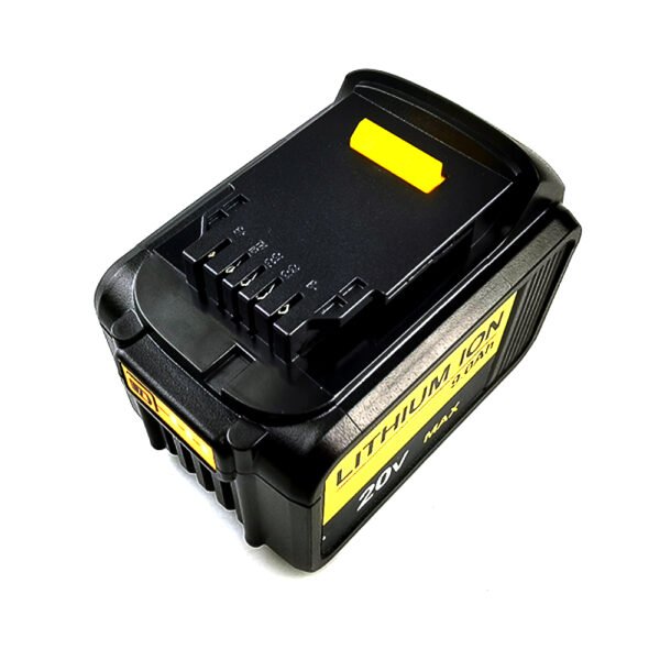 DCB205 20V 9AH BATTERY (5) DCB609 20V/60V 9.0Ah Battery - Bottom View with Yellow Release Button