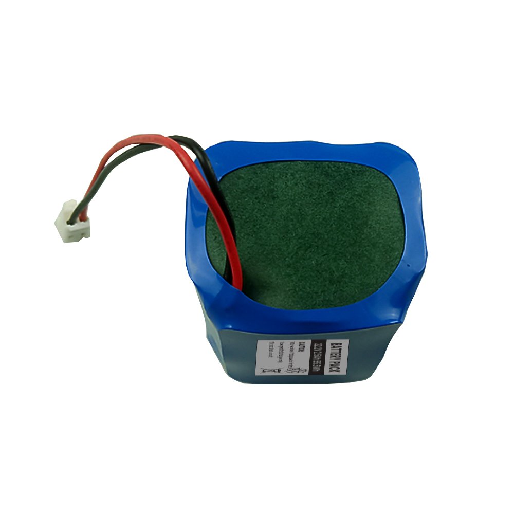 22.2V 2500mAh 18650 Battery Pack Side View - 6-Cell Array and Connector Detail