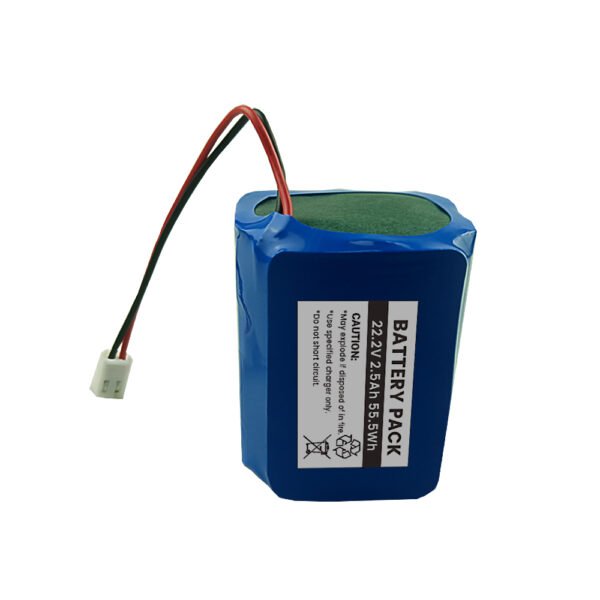 battery-top 22.2V lithium battery pack 2500mAh 18650 6S1P